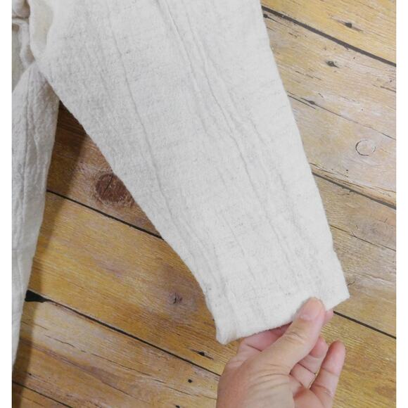 Vintage Shirt XL Khaki White Long Sleeve Front Pockets Peter Popovitch - Picture 4 of 9